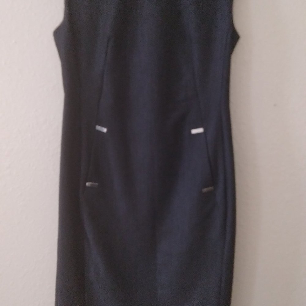 Stunning Sleeveless Black Calvin Klein Shift Dress-Size 8